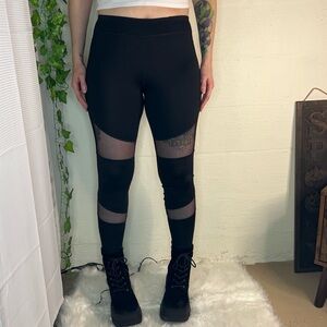 Fishnet cutout leggings